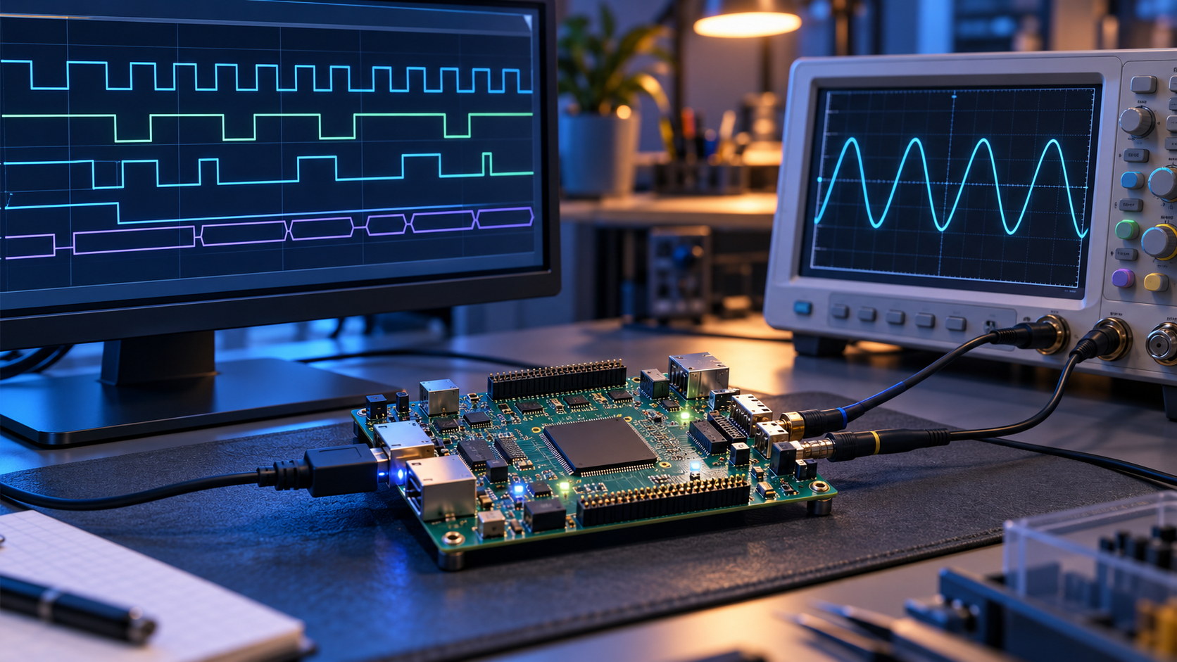 Concept illustration of simulation and hardware validation