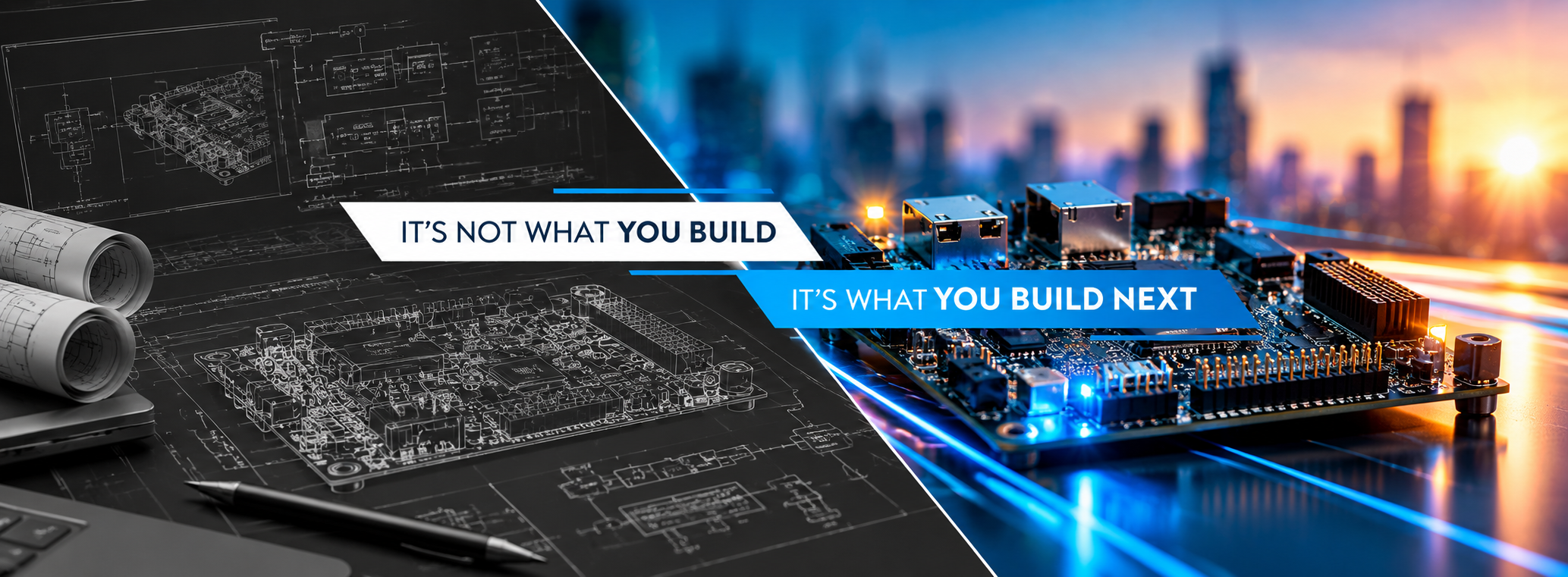 From engineering blueprints to modern hardware. It’s not what you build; it’s what you build next.